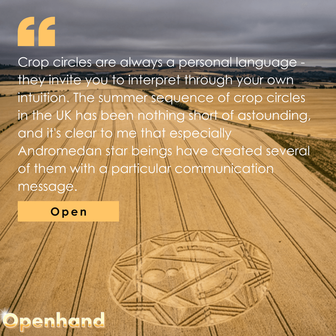 Andrasta crop circle with Openhand