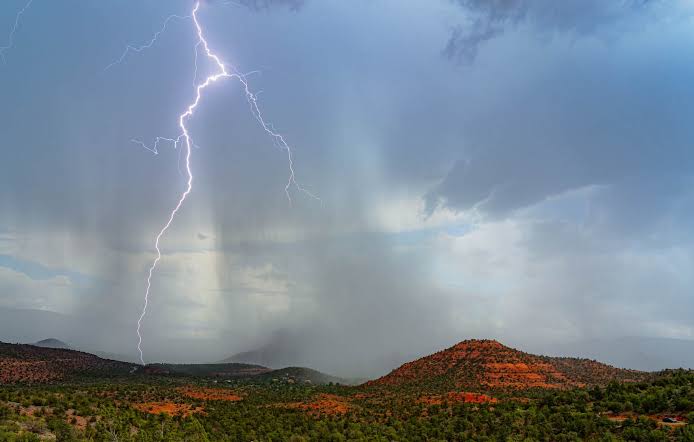 Lightening over Sedona