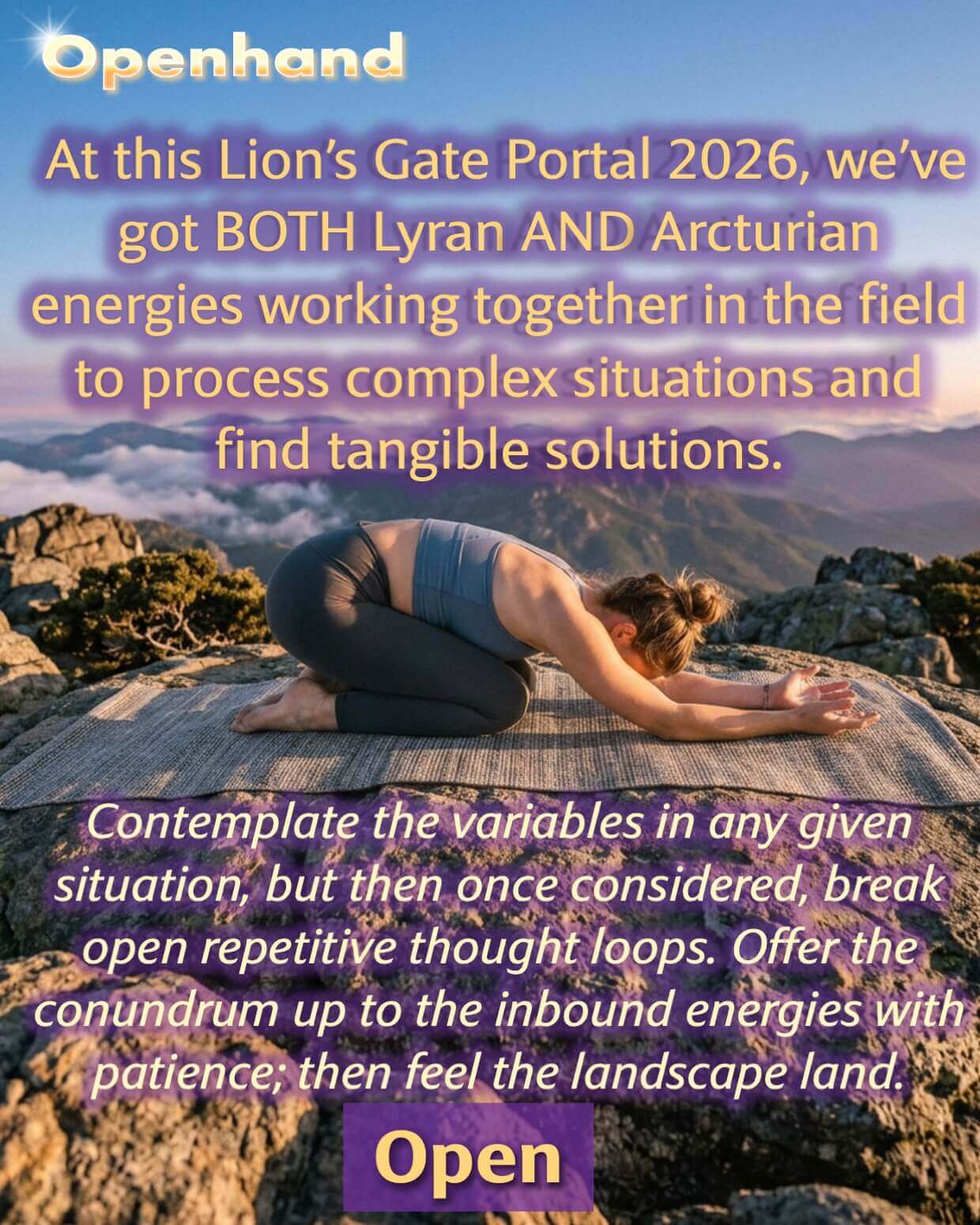 Lions Gate Opening: Lyran Energies Inbound | Openhand
