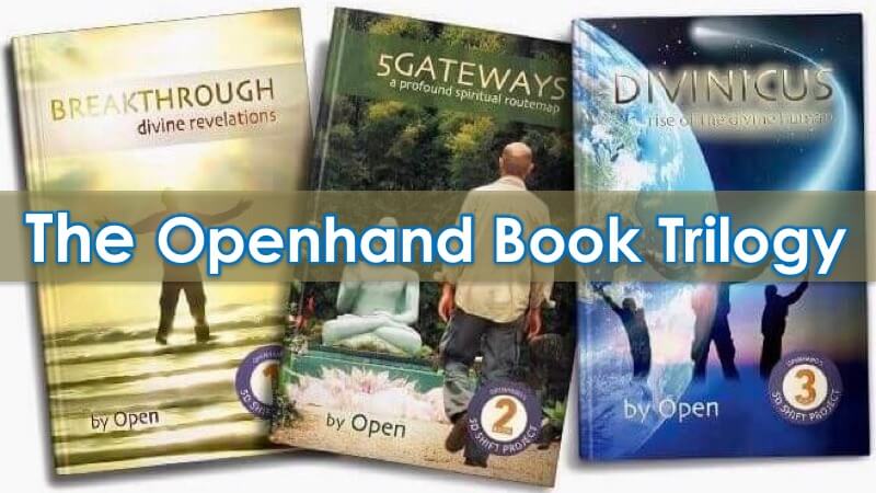 Trilogy Book Banner with Openhand