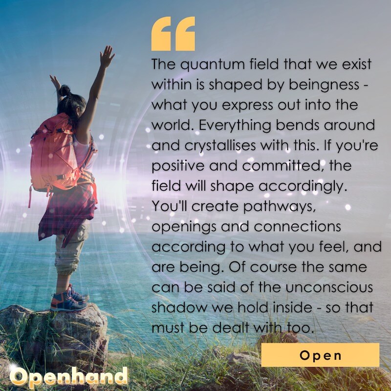 Quantum Field Convergences Opening Possibility by Openhand
