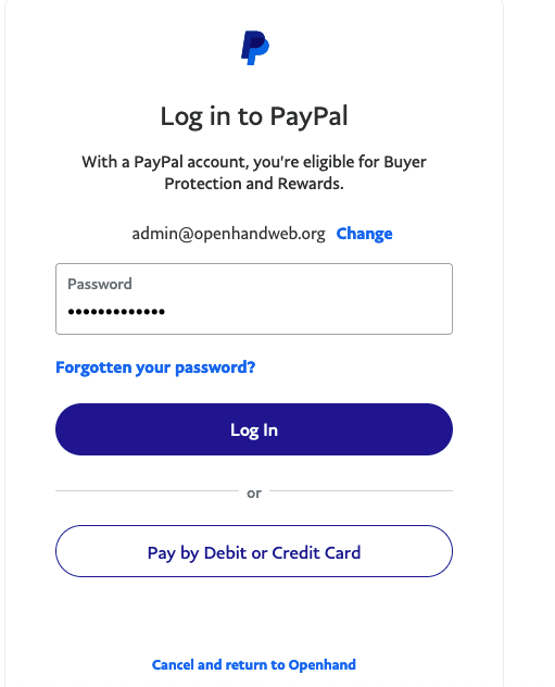 Paypal payment