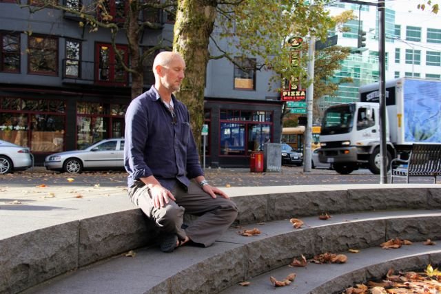 Open meditating in Seattle