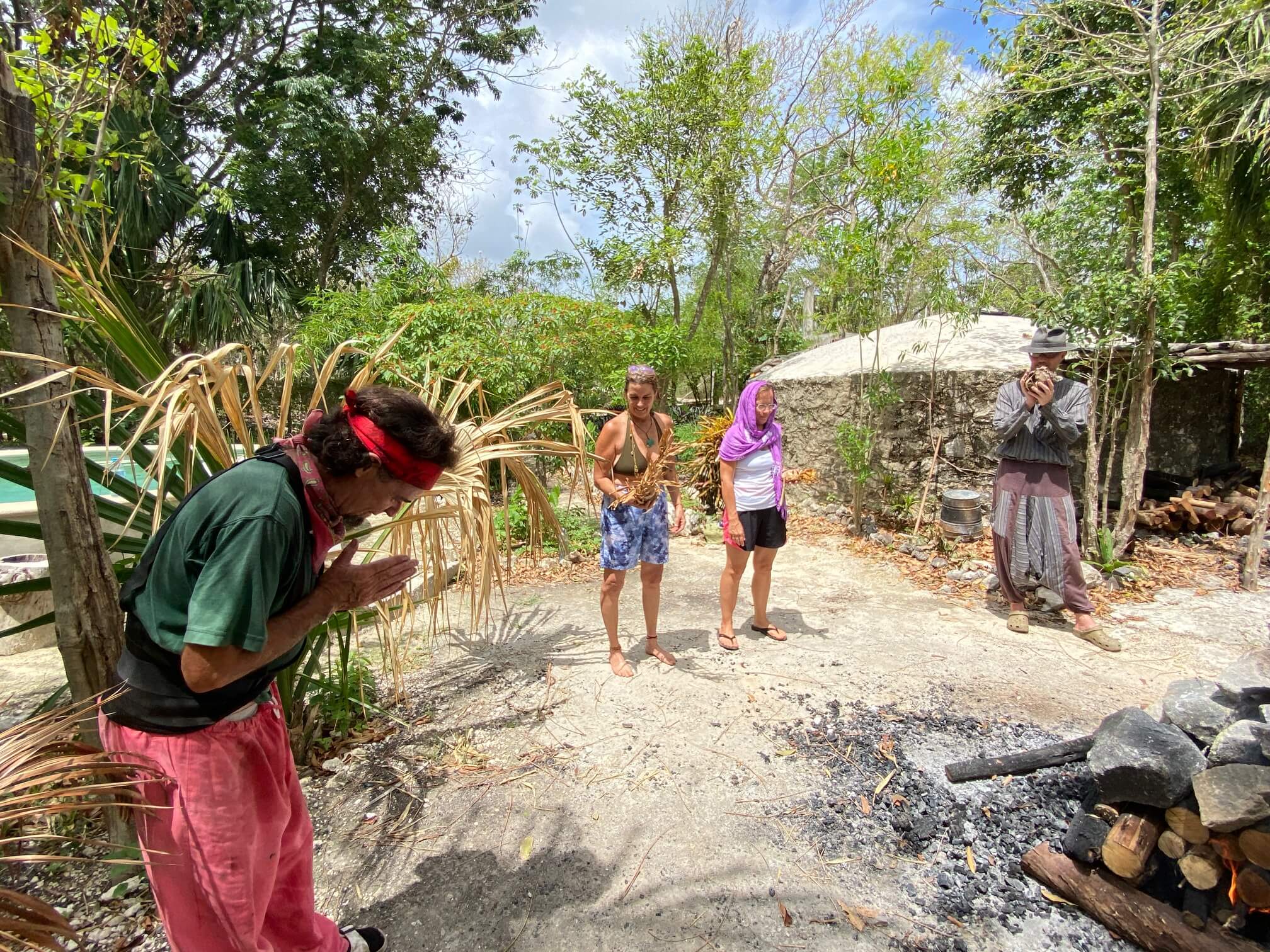 Sweat Lodge Mexico - Alfonso with Openhand