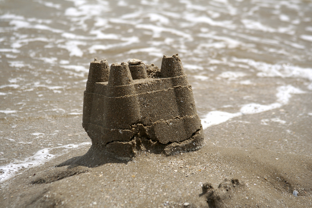 Sinking sandcastle
