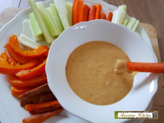 mixed veggies with super-cheeezse dip