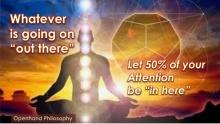 The "50% Rule" for active inner attention by Openhand