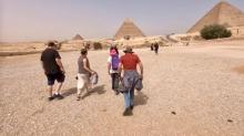 Group going to the Pyramids