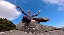 Dartmoor meditating